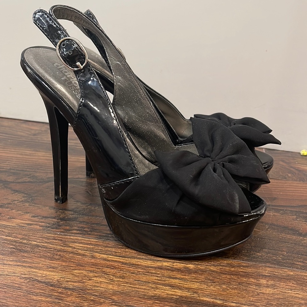 Black platform high heels